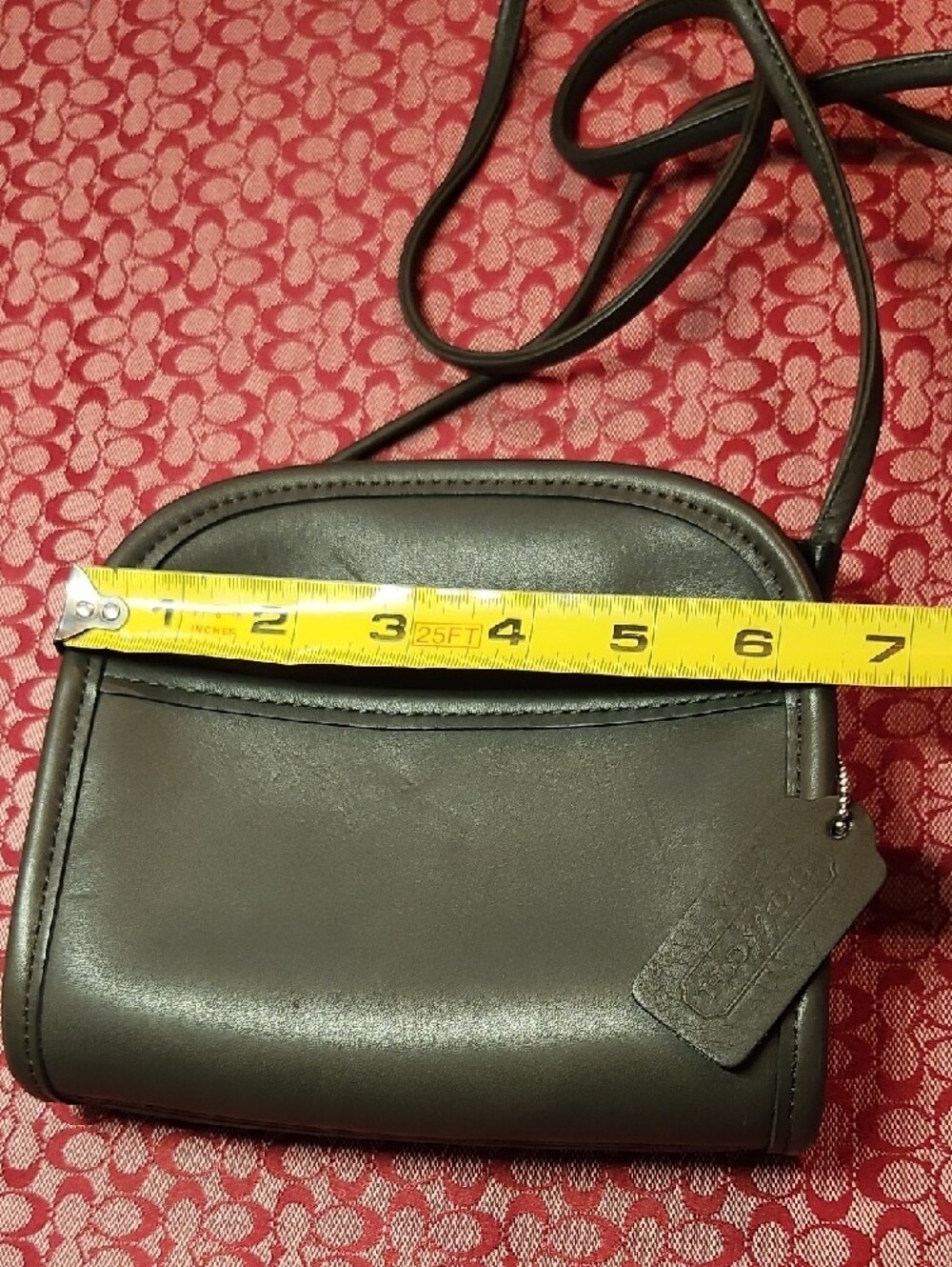 Coach Abbie Dark Olive Leather Small Crossbody Bag.Vintage.Style 9017 - Picture 11 of 14